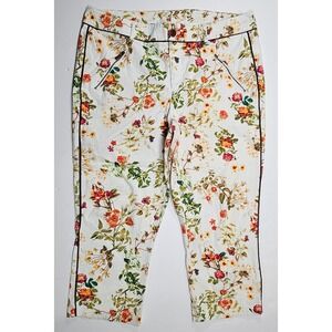 Disney Alice Through the Looking Glass Colleen Atwood Floral Pants White 14